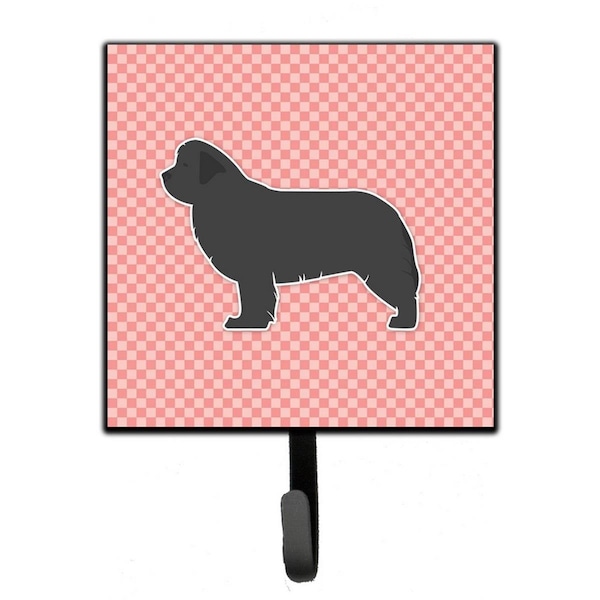 Carolines Treasures Newfoundland Checkerboard Pink Leash or Key Holder BB3664SH4 - main